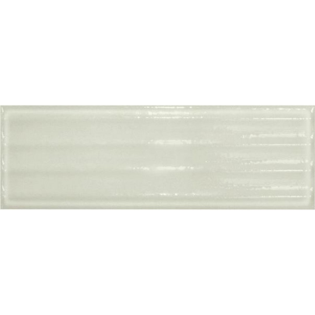 Tesoro Glassalike 4" x 12" Pressed Glossy Fluted Porcelain Wall Tile