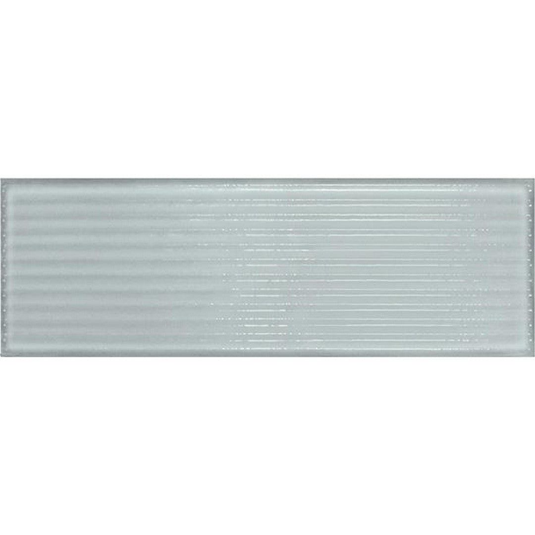 Tesoro Glassalike 4" x 12" Pressed Glossy Groove Porcelain Wall Tile