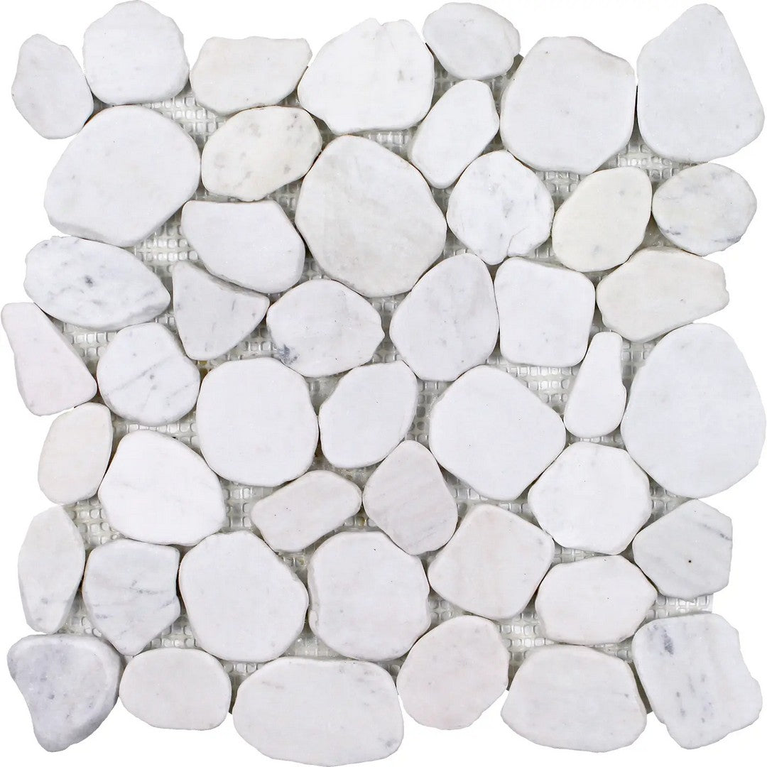 Tesoro Beachstones 11.5" x 11.5" Interlocking Matte Sliced Natural Stone Mosaic