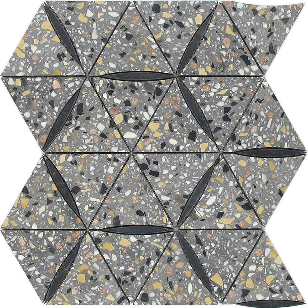 MiR Veneziana 10.9" x 12.6" Honed Natural Stone Triangular Mosaic