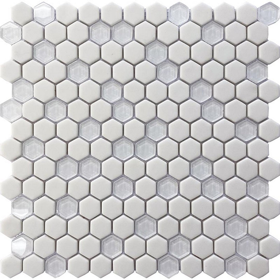 MiR Verre 11.8" x 12" Glass 0.9" Hexagon Mosaic