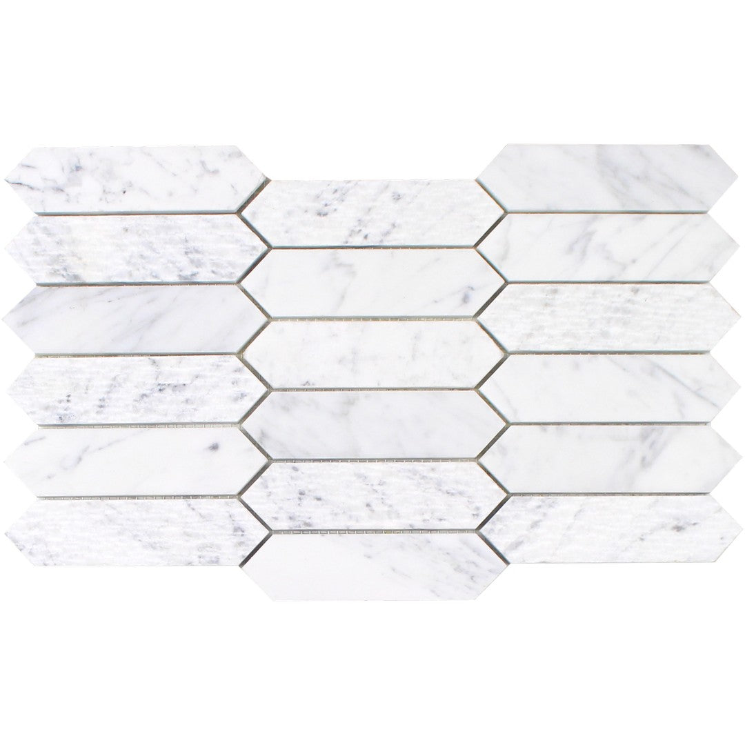 Tesoro Venatino Goia 12.5" x 7.5" Interlocking Picket Mosaic Natural Stone Mosaic