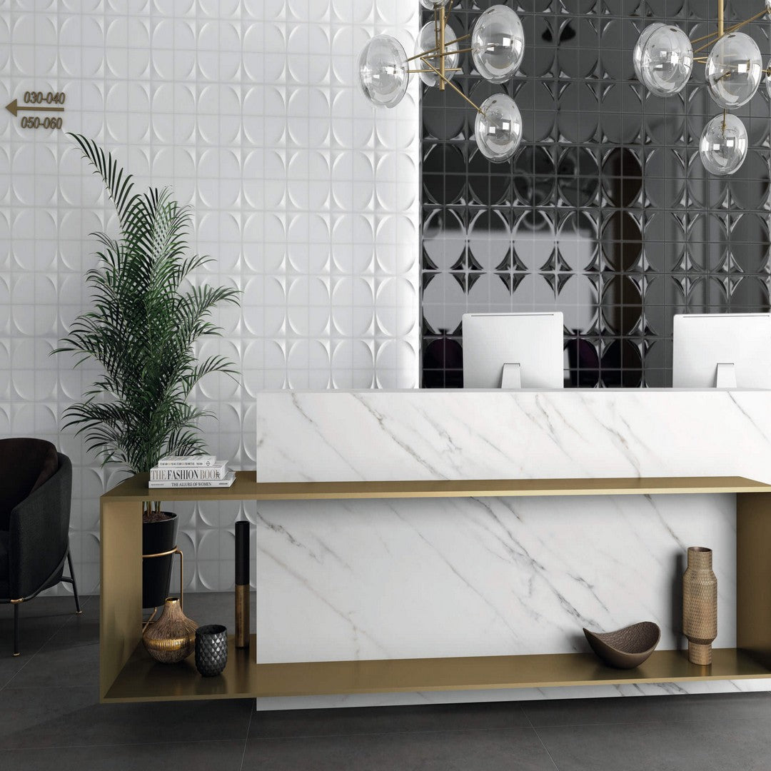 Happy-Floors-Vertex-6-x-6-Curve-Glossy-Tile-Black