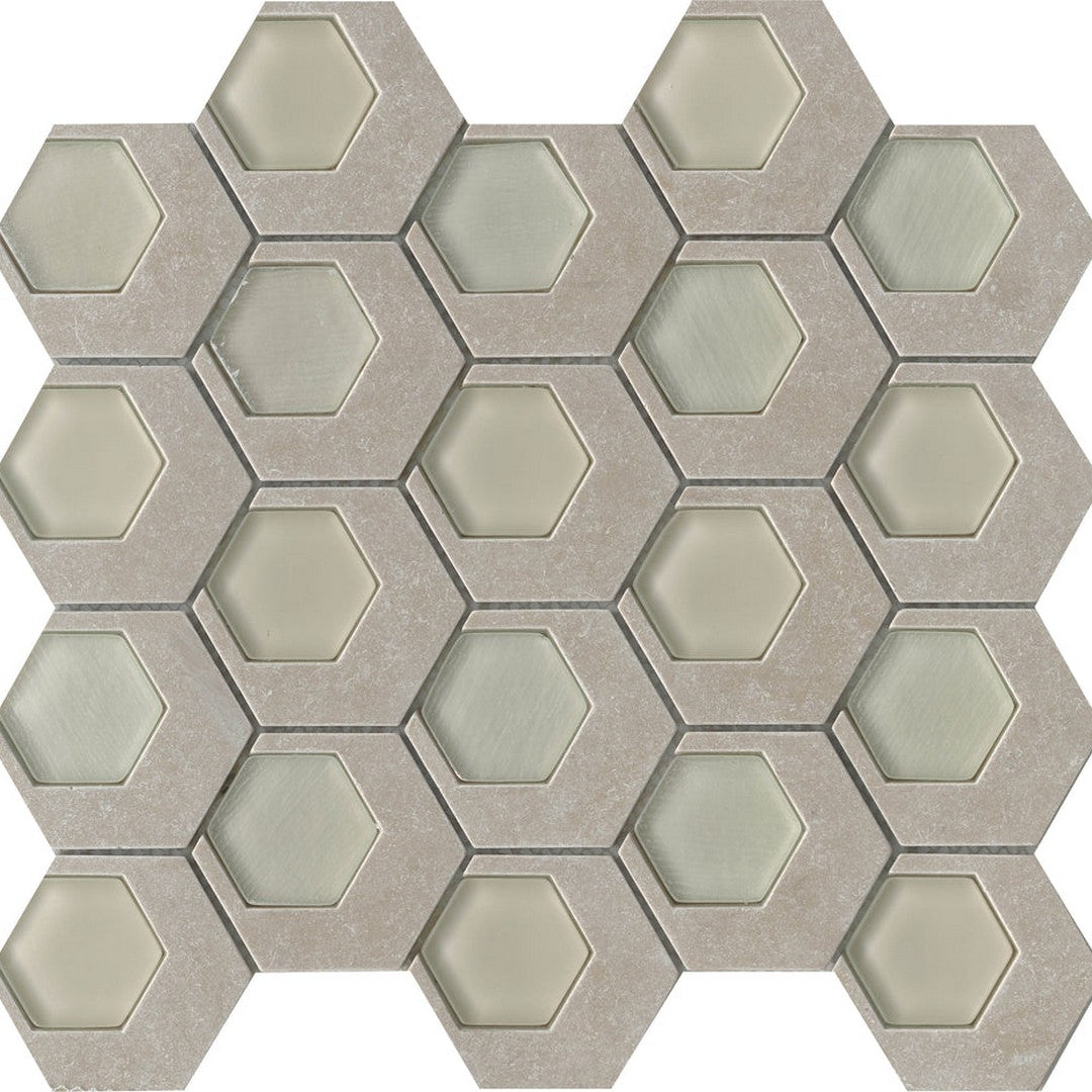 Emser Catalyst 13" x 14" Satin Stone Composite Mosaic