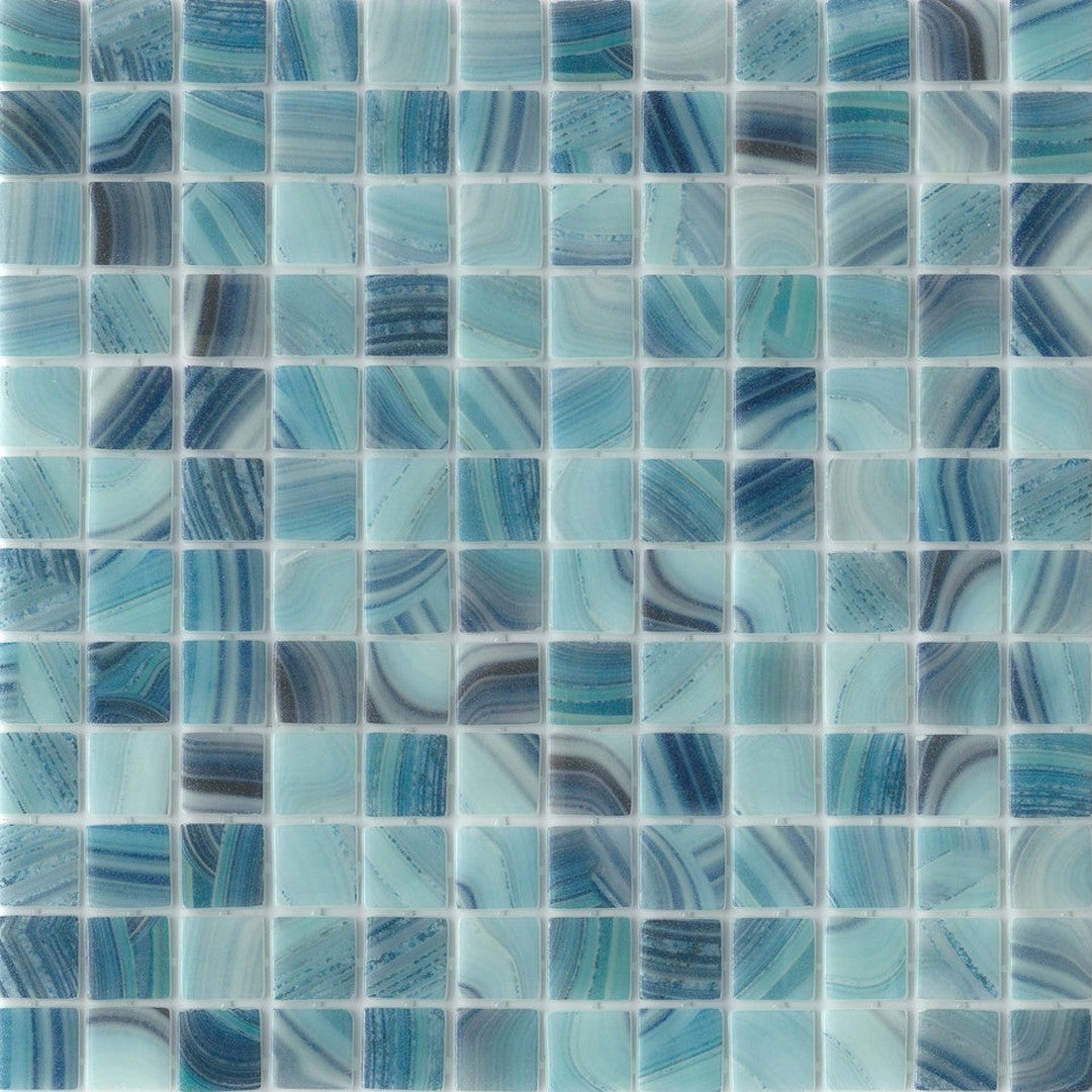Emser Waterlace 12" x 12" Pressed Glossy Glass 1" Mosaic