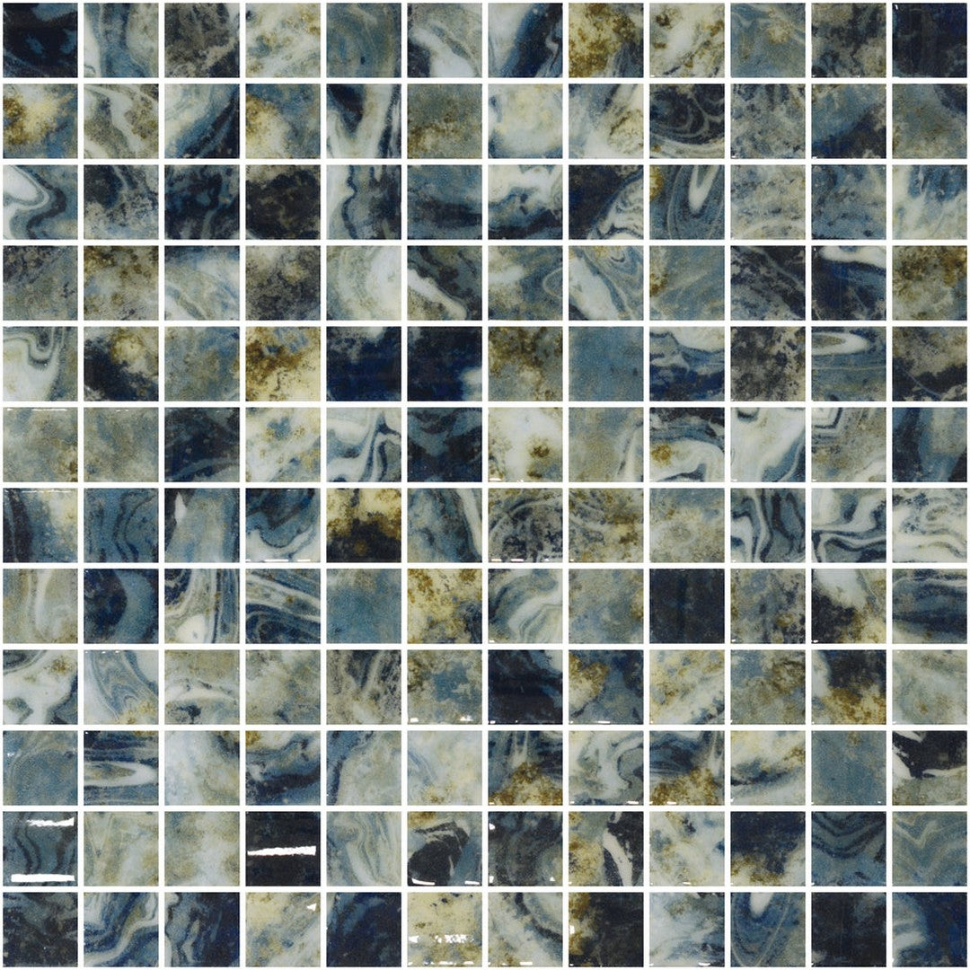 Emser Waterlace 12" x 12" Pressed Glossy Glass 1" Mosaic
