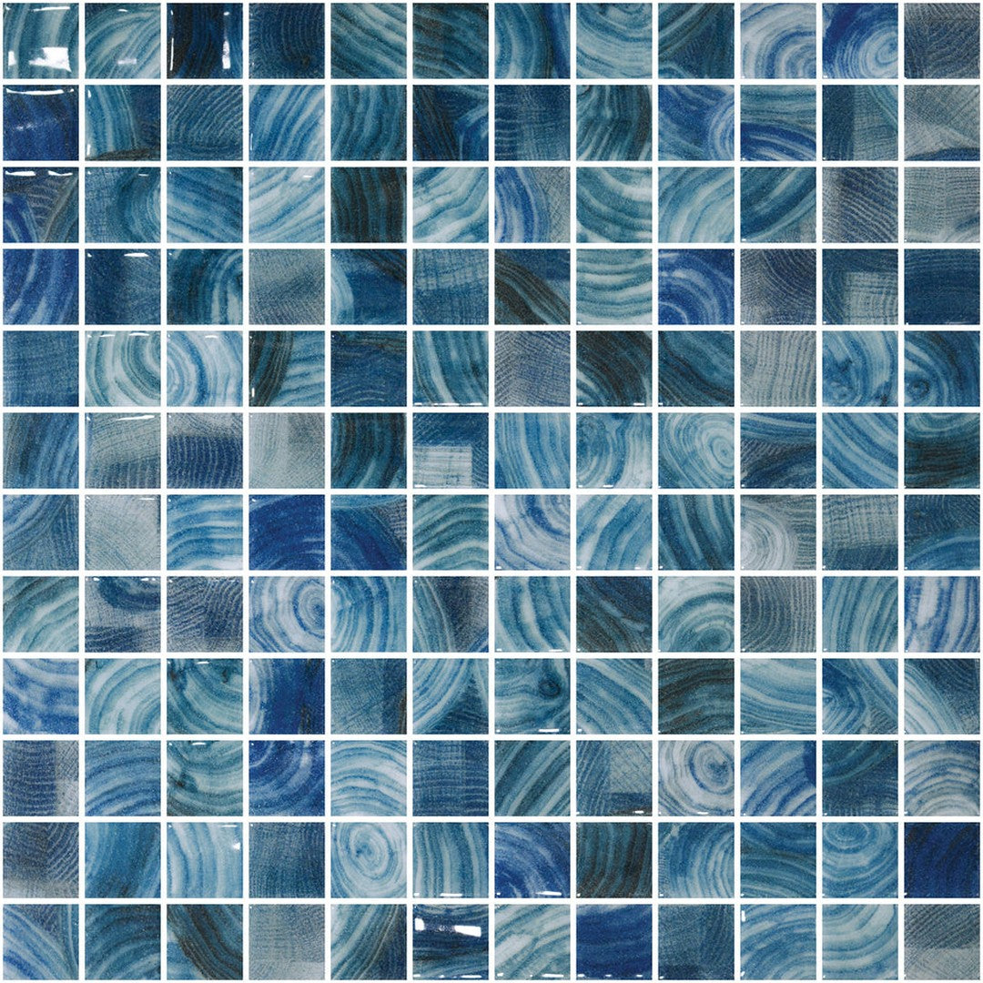 Emser Waterlace 12" x 12" Pressed Glossy Glass 1" Mosaic
