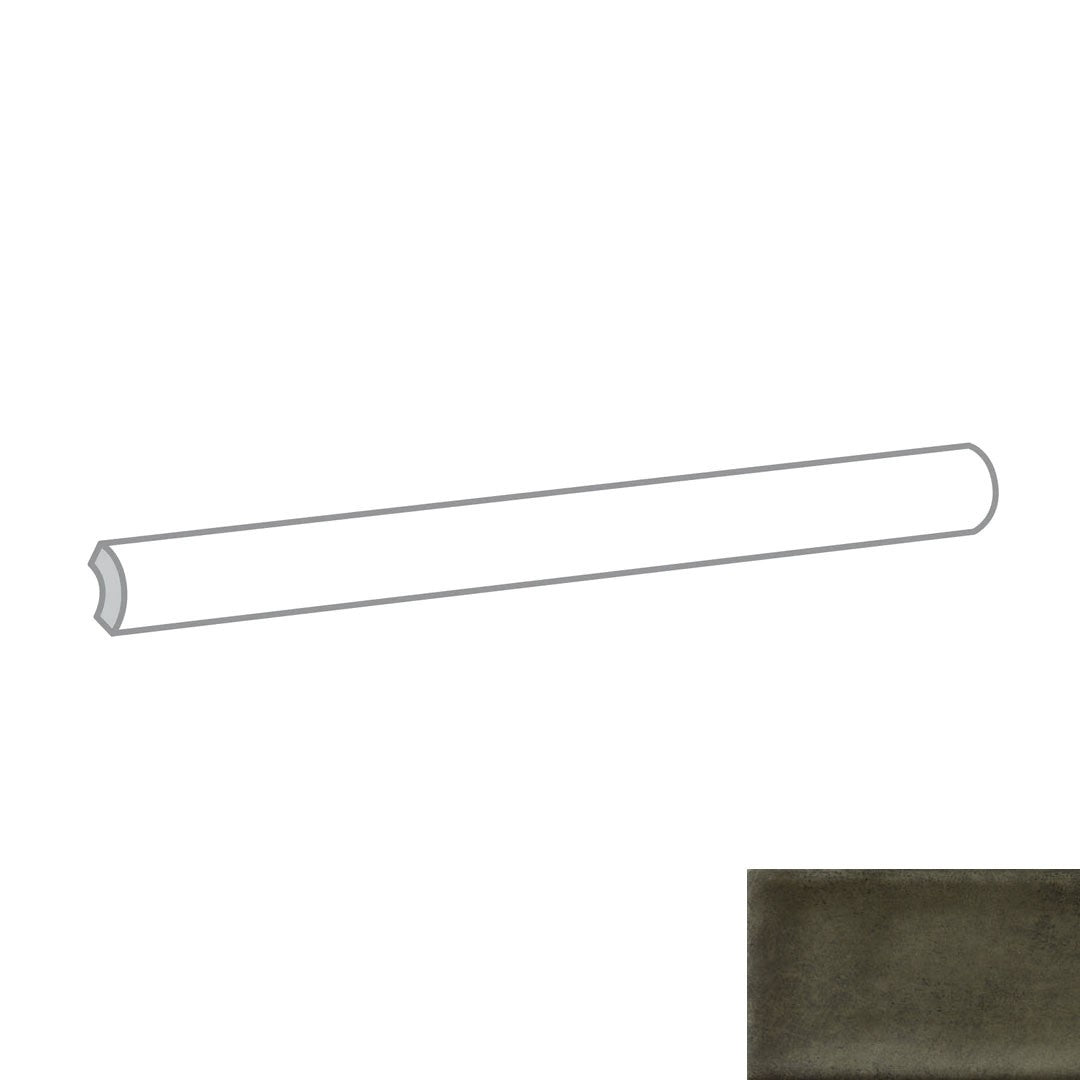 Emser Raku 0.5" x 12" Glossy Ceramic Jolly Trim