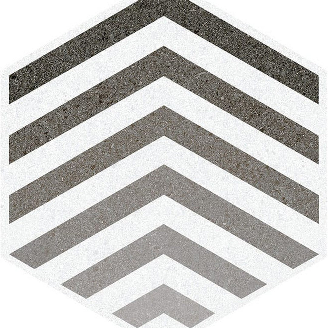 Emser Bauhaus 9" x 11" Pressed Matte Hexagon Porcelain Tile