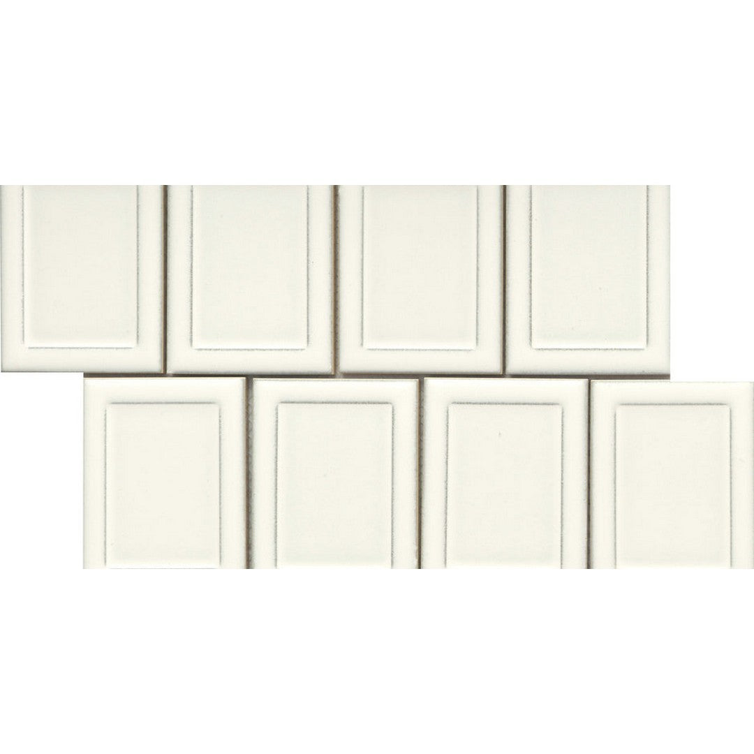 Emser Cuadro 9" x 14" Pressed Glossy Frame Porcelain Mosaic