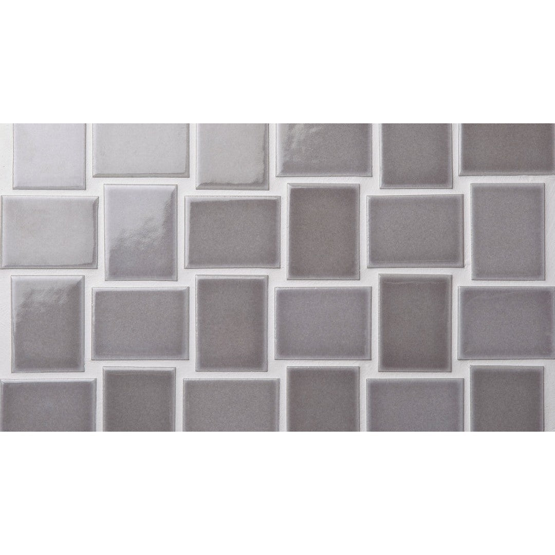 Emser Hanami 9" x 13" Glossy Basket Weave Porcelain Mosaic