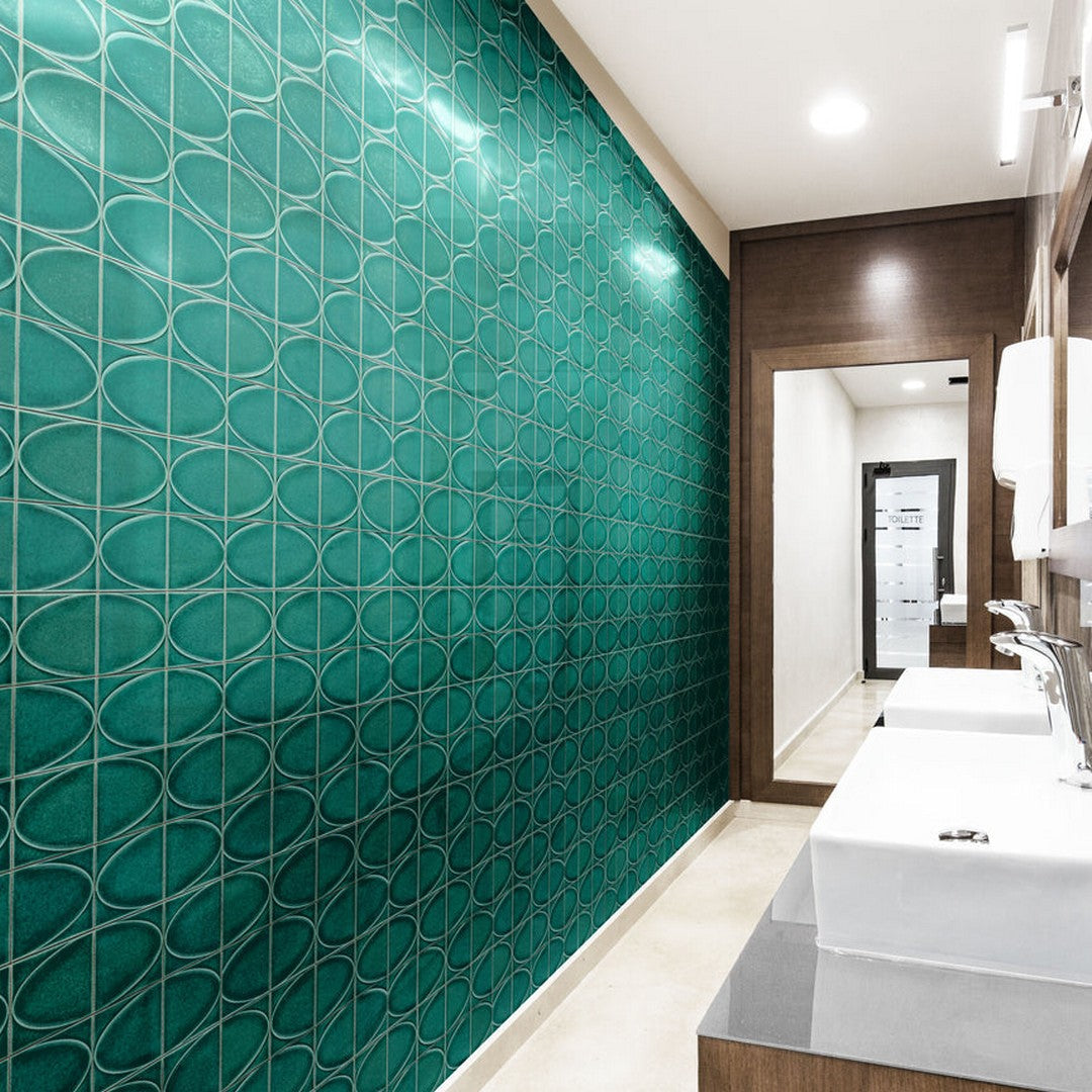 Emser-Mizu-8-x-16-Ceramic-Gloss-Mosaic-Tile-Green-Glossy-Ellipse