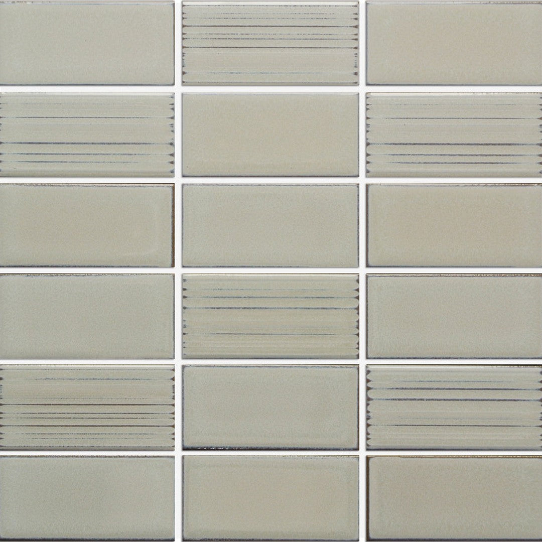 Emser Nagara 11" x 11" Pressed Glossy Ceramic Mosaic