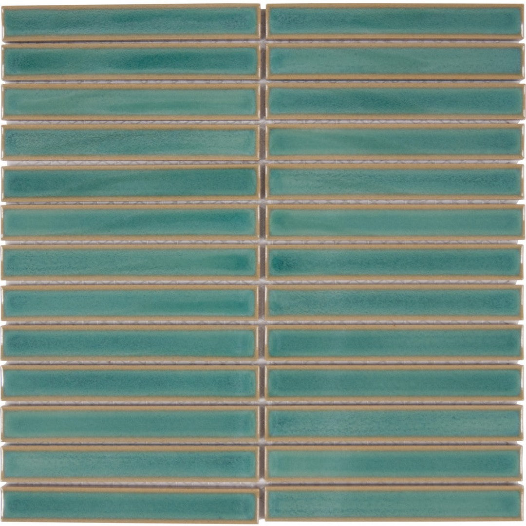 Emser Souvenir 12" x 12" Pressed Glossy Stacked Porcelain Mosaic