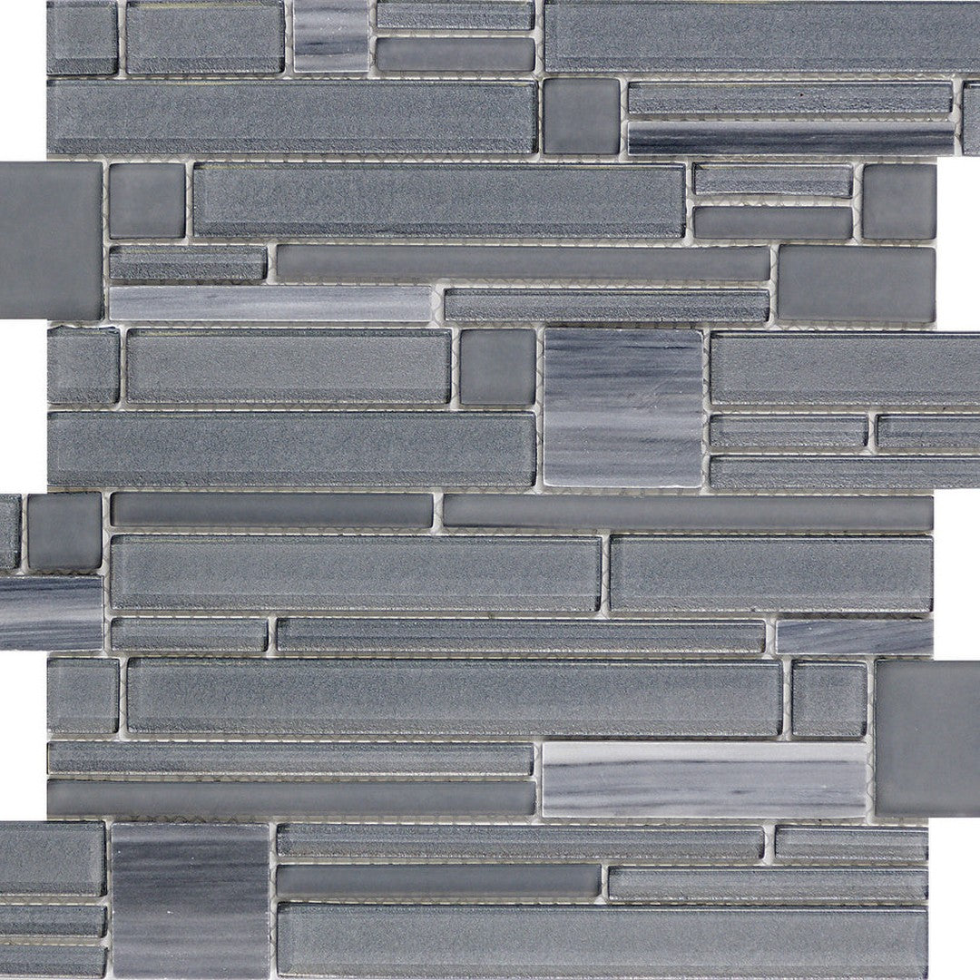 Emser Entity 12" x 12" Glossy Stone & Glass Mosaic