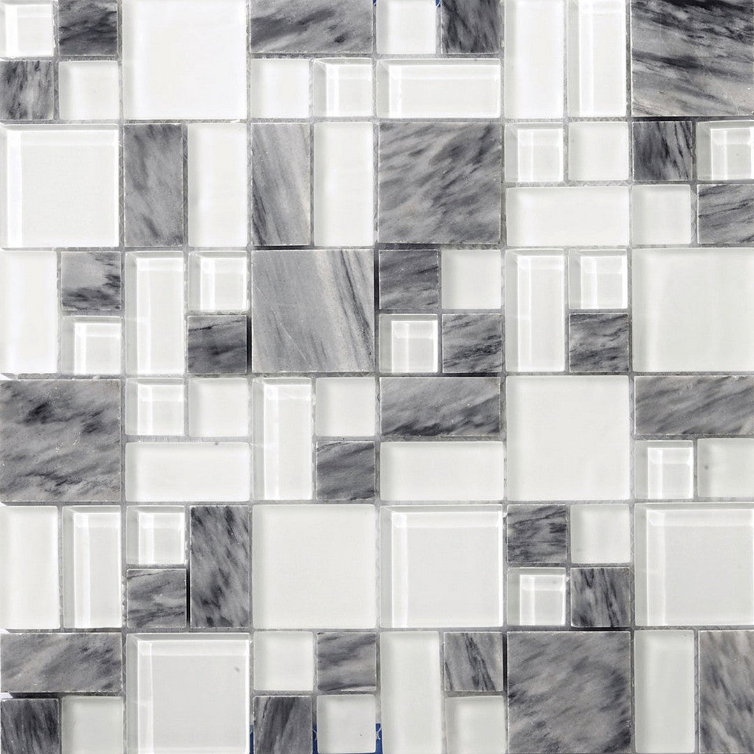 Emser Lucente 13" x 13" Pattern Stone & Glass Mosaic