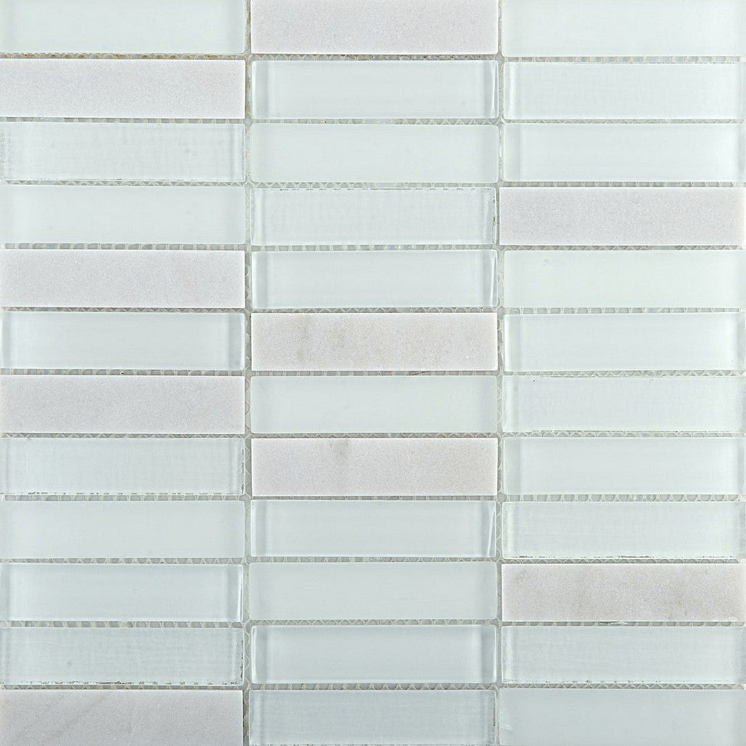 Emser Illumina 12" x 12" Glossy Stone & Glass Mosaic
