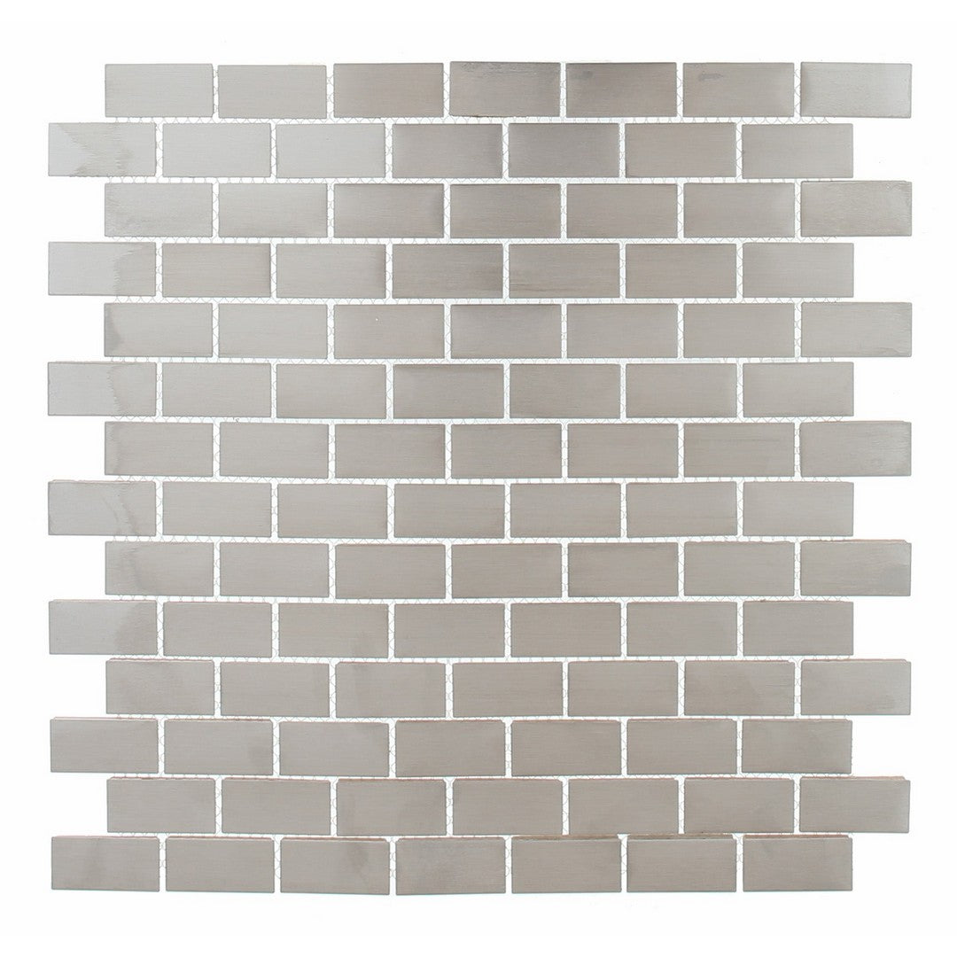 Ottimo-Steel-12-x-12-Brushed-Stainless-Steel-Mosaic-Subway