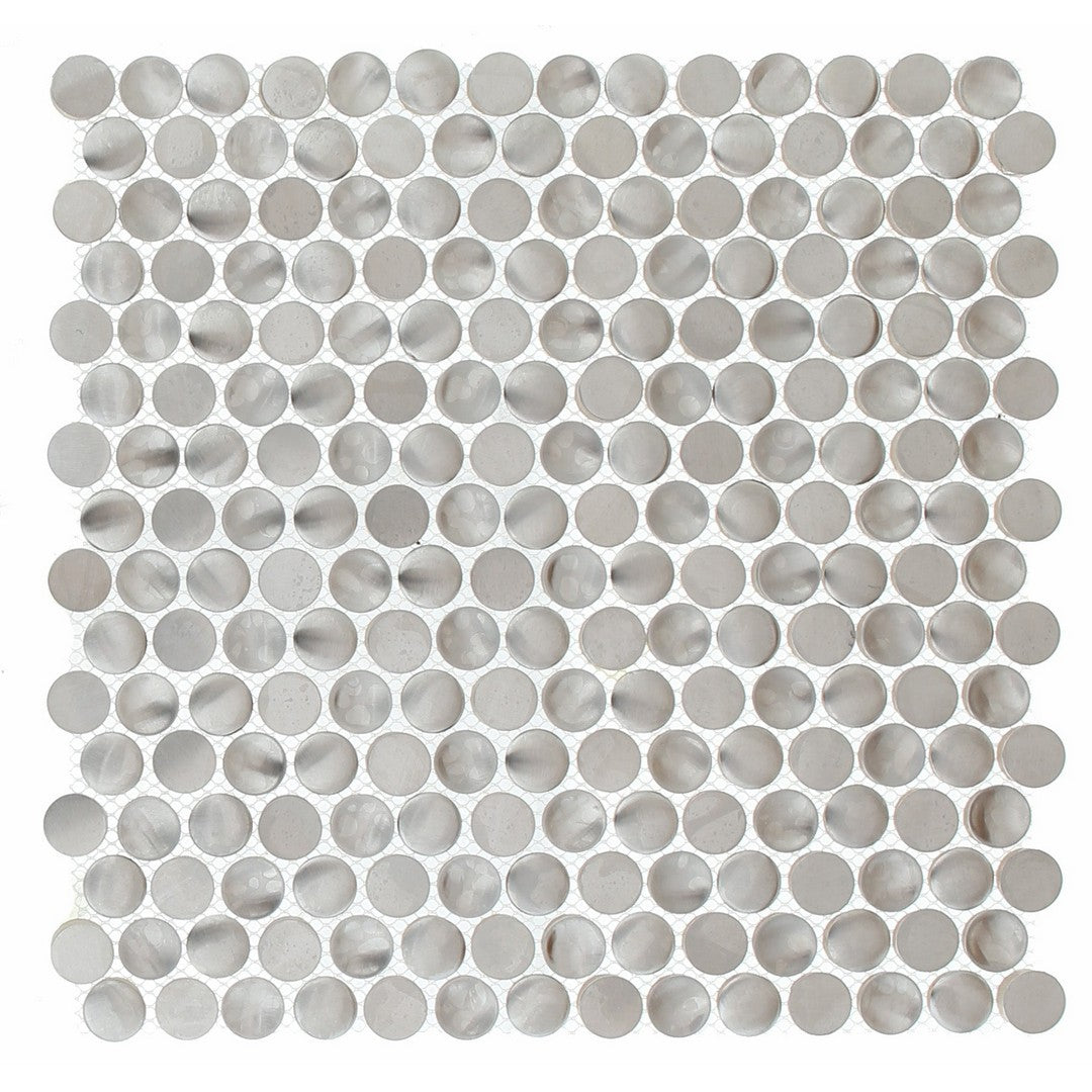 Ottimo-Steel-12-x-12-Brushed-Stainless-Steel-Mosaic-Penny-Round