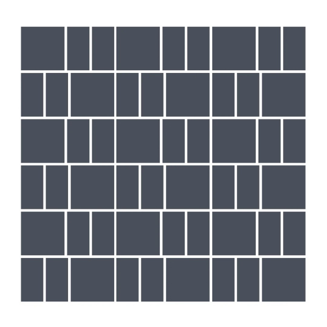 Lungarno Zellige Bespoke 11.80" x 11.80" Glossy Terracotta Cross Hatch Mosaic