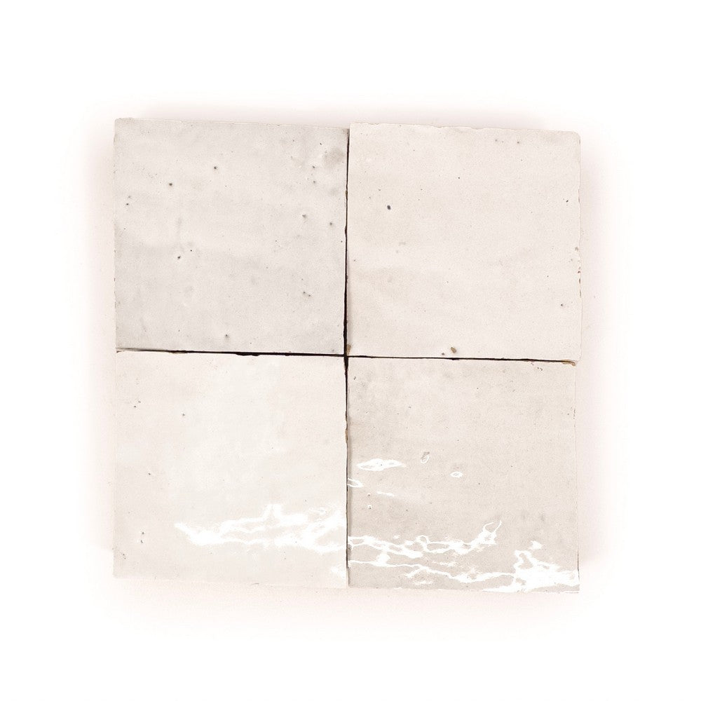 Lungarno Zellige Classique 4" x 4" Glossy Terracotta Wall Tile