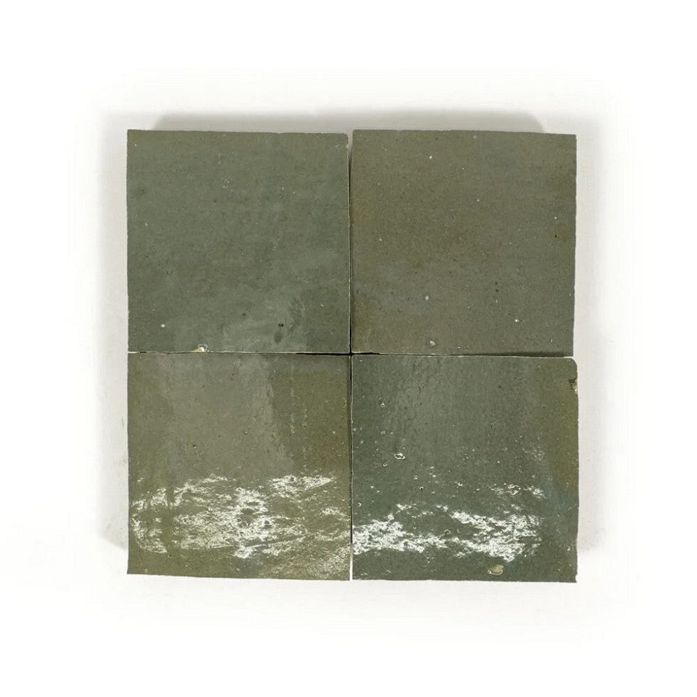 Lungarno Zellige Classique 4" x 4" Glossy Terracotta Wall Tile