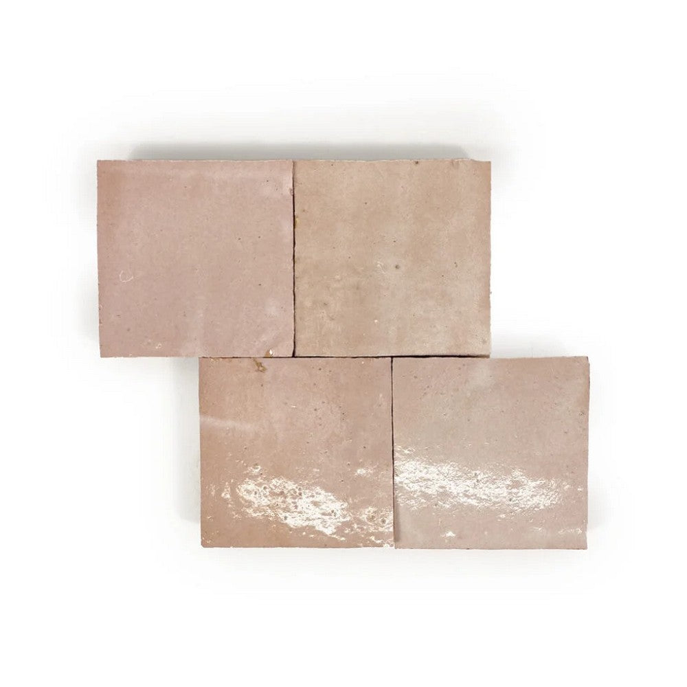 Lungarno-Zellige-Classique-4-x-4-Glossy-Terracotta-Wall-Tile-Sahara-Rose