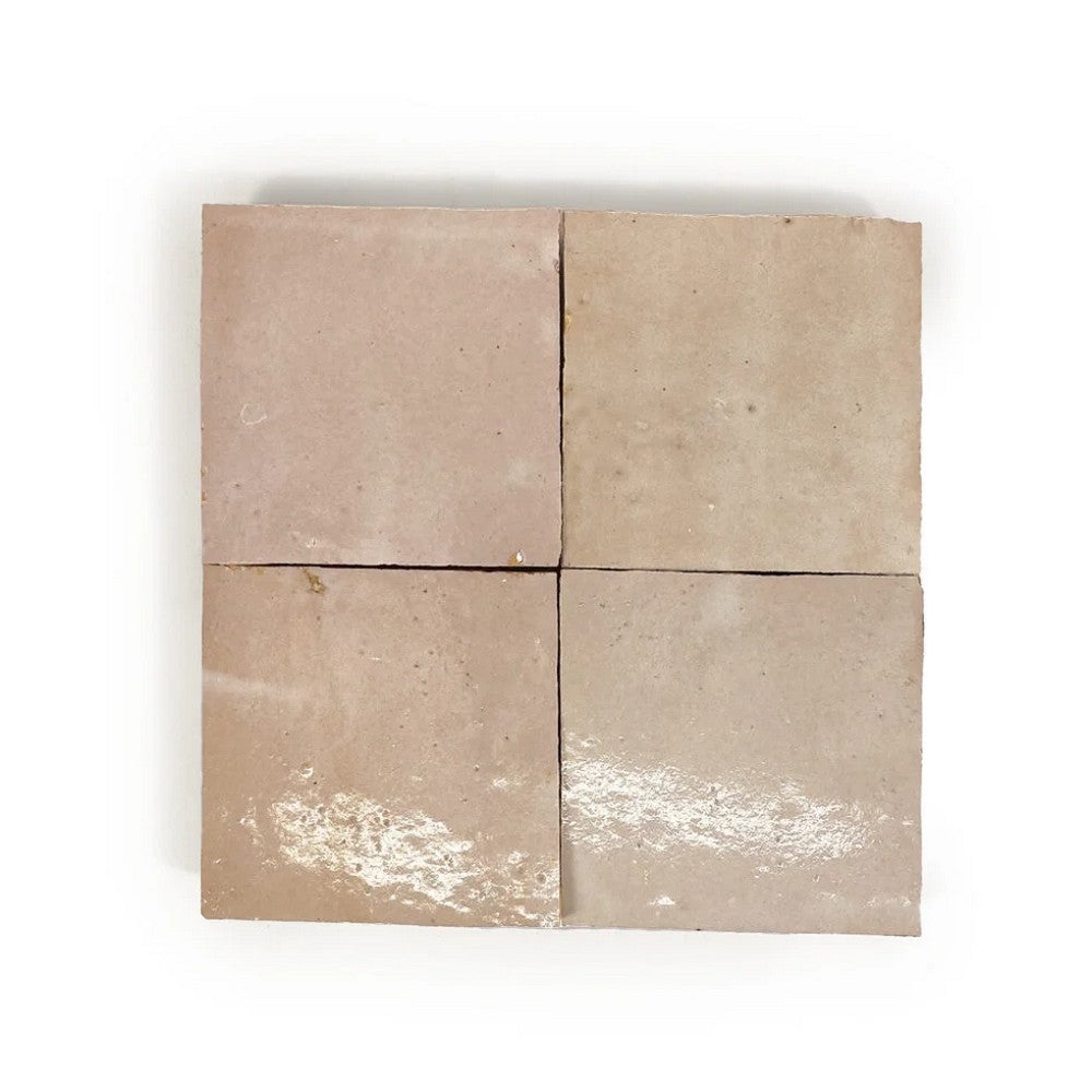 Lungarno Zellige Classique 4" x 4" Glossy Terracotta Wall Tile
