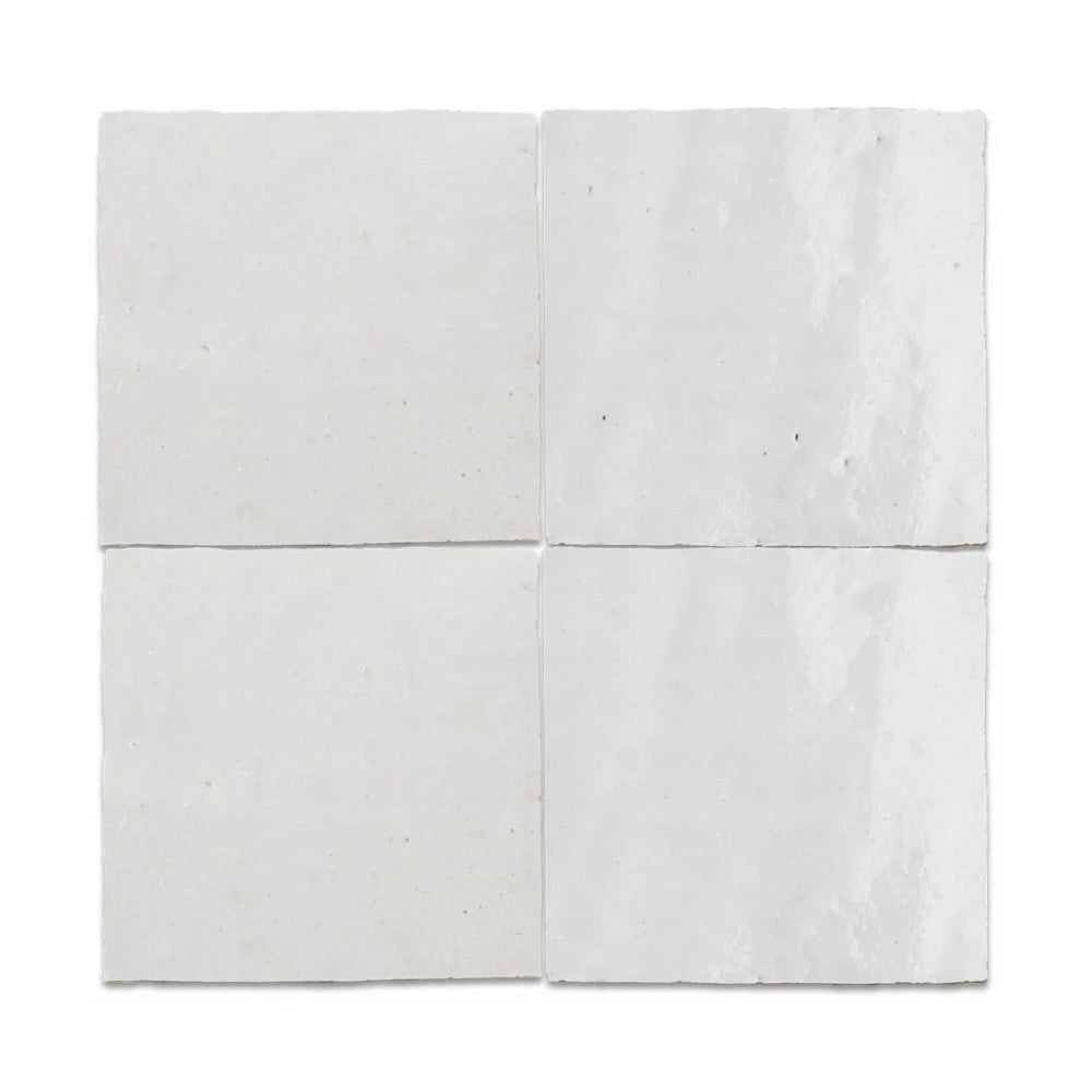 Lungarno Zellige Classique 4" x 4" Glossy Terracotta Wall Tile