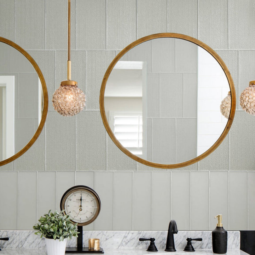 Island Stone-Cascade-6-x-12-Gloss-Textured-Glass-Tile-Fog