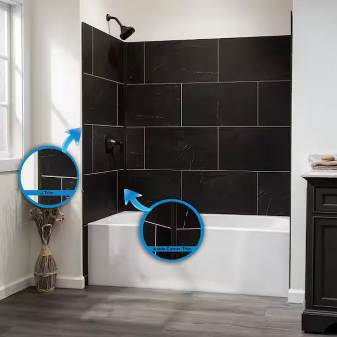 Lico-USA-Shower-Accessory-94-Waterproof-Vinyl-Trim-Kit-6-Pieces-Ashen-Slate