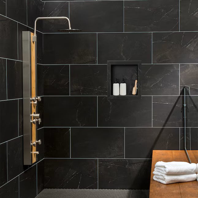 Lico-USA-Shower-12-x-14.5-Waterproof-Vinyl-Niche-Black-Ice