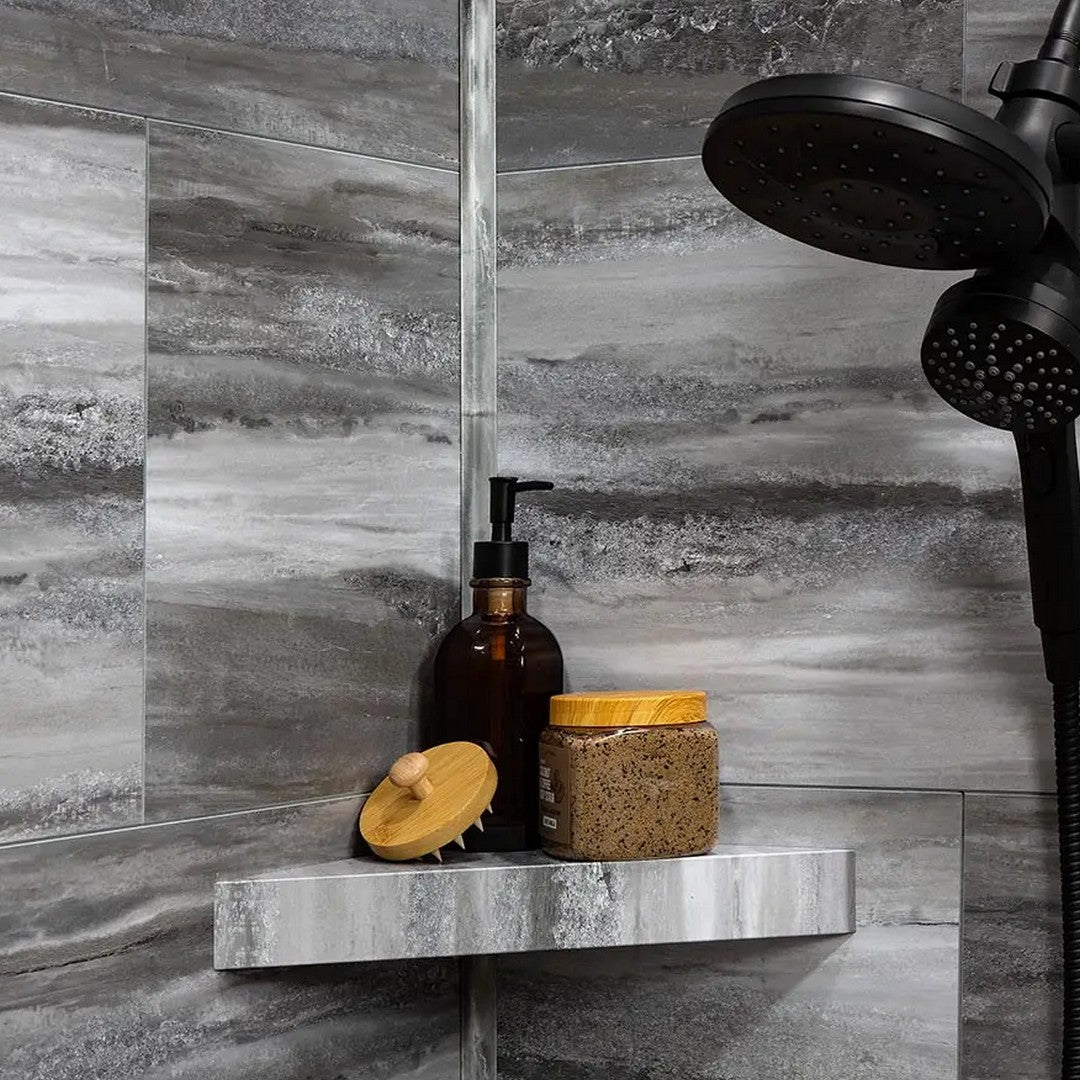 Lico-USA-7-x-15-Waterproof-Vinyl-Shower-Shelf-Hermitage-Granite