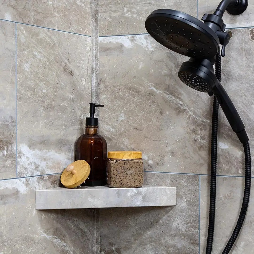 Lico-USA-7-x-15-Waterproof-Vinyl-Shower-Shelf-Venetian-Marble