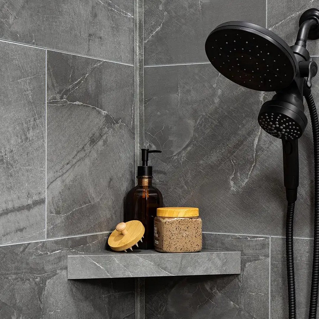 Lico-USA-7-x-15-Waterproof-Vinyl-Shower-Shelf-Cracked-Slate