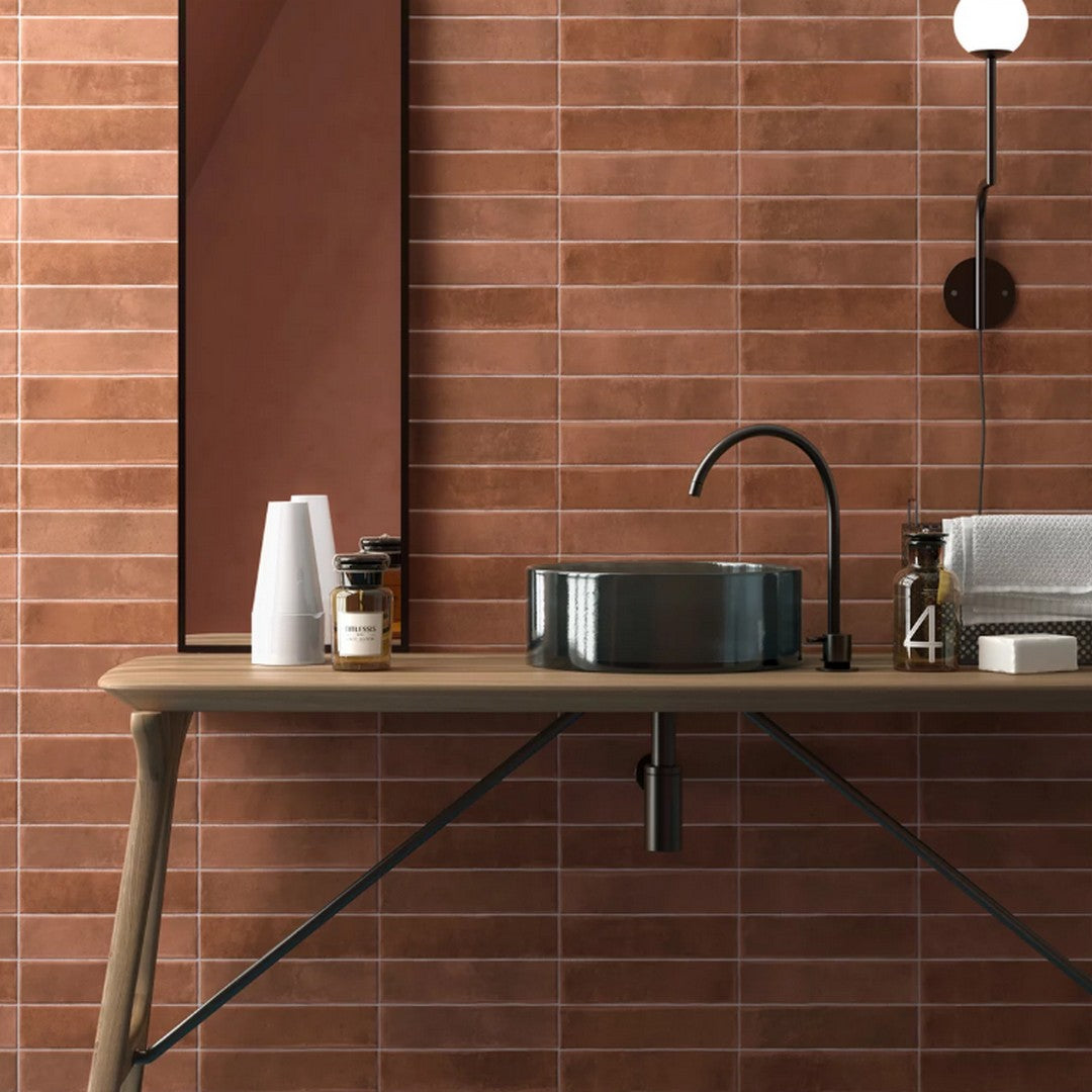 Rickert-Equipe-Argile-2.5-x-10-Glossy-Porcelain-Tile-Cotto