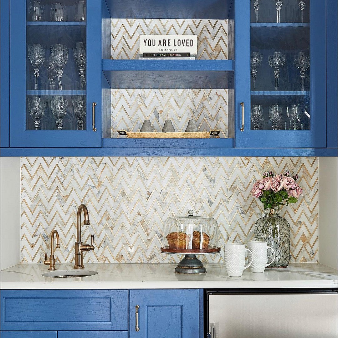 Rickert-Chevron-11-x-13-Polished-Marble-Mosaic-Chevron-Calacatta-Gold-w-Gold-Line-