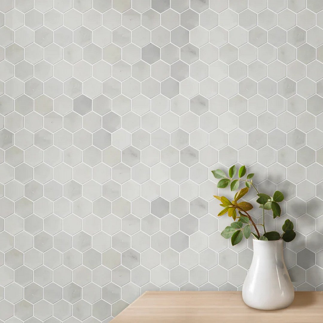 Rickert-Oriental-12-x-12-Polished-Marble-1-Hexagon-Mosaic-White