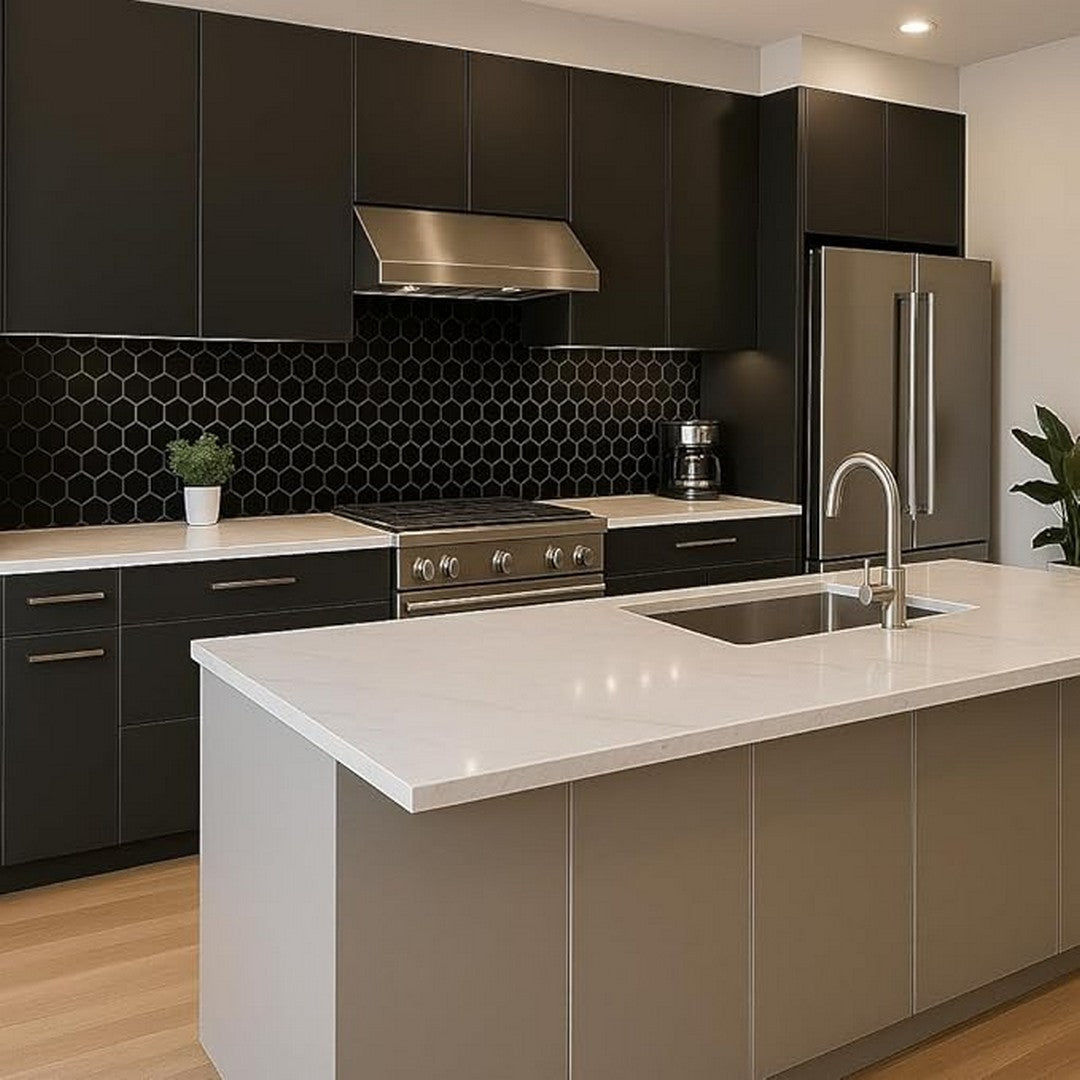 Rickert-11.10-x-12.80-Matte-Porcelain-2-Hexagon-Mosaic-Black