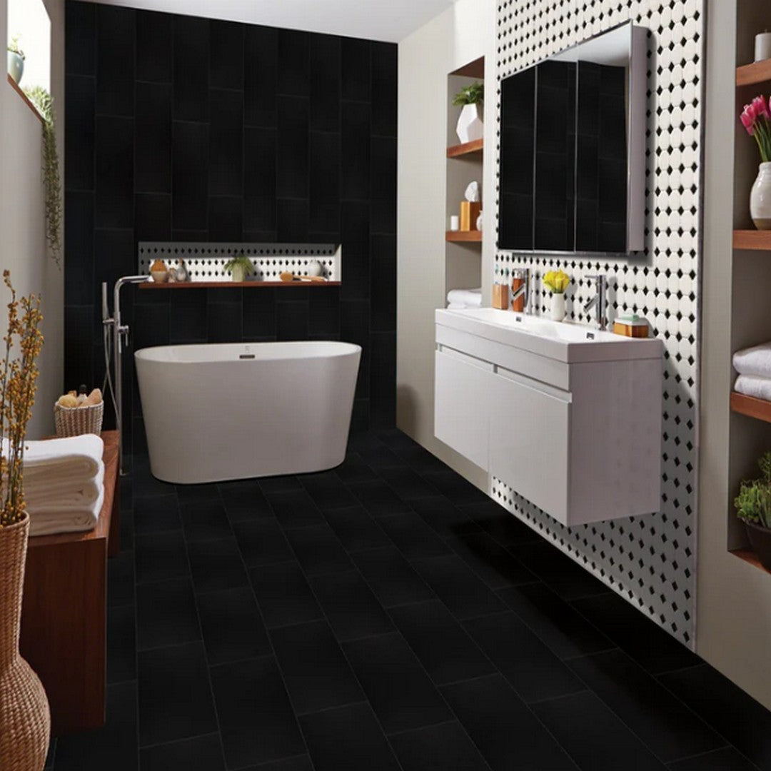 Rickert-11.61-x-11.61-Matte-Porcelain-Mosaic-Black-Dot--White-Octagon-Mixed