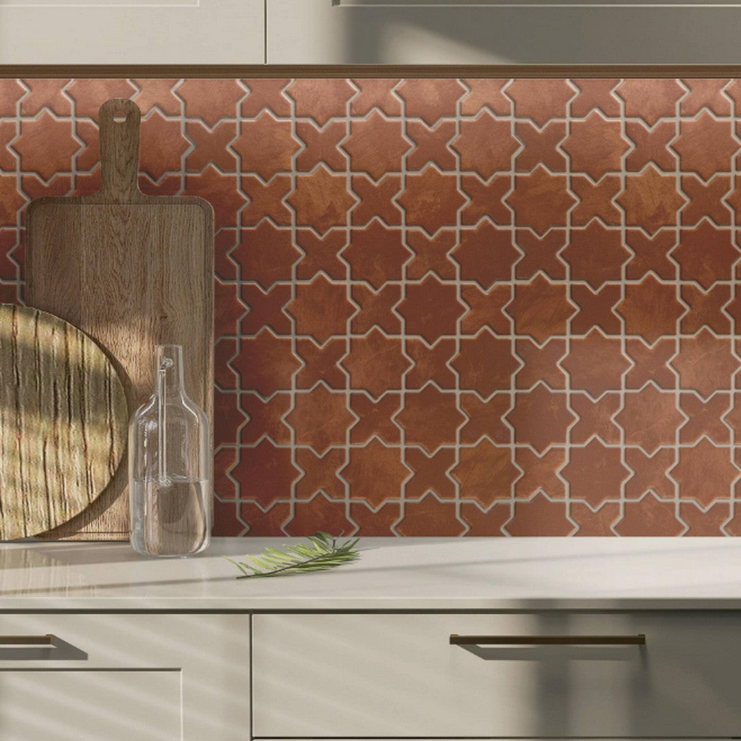 Rickert-12-x-12-Matte-Porcelain-2-Mosaic-Cotto-Star-&-Cross