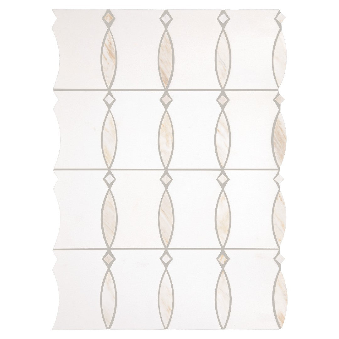 Daltile-Perfit-Mosaix-13.25-x-18-Polished-Natural-Stone-Bannister-Mosaic-Namaste-|-Thassos