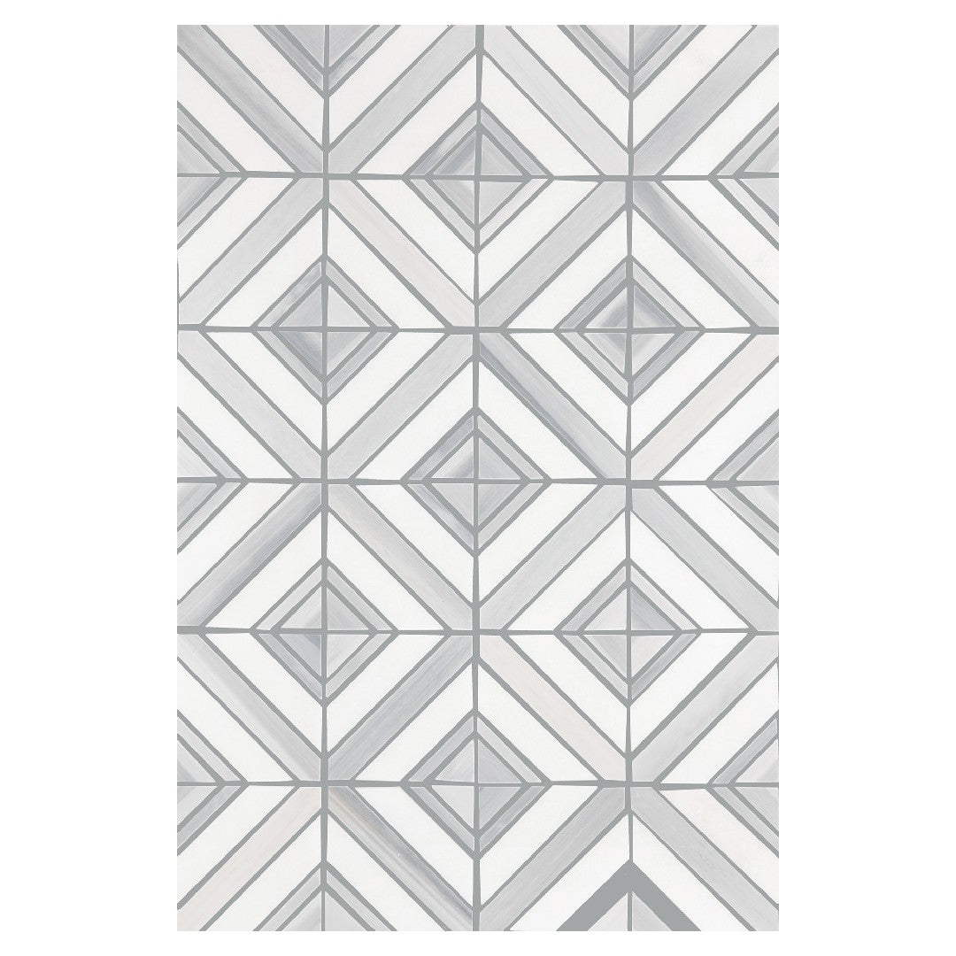 Daltile-Perfit-Mosaix-13.25-x-18-Polished-Natural-Stone-Maze-Mosaic-Grey-Palissandro-|-Thassos