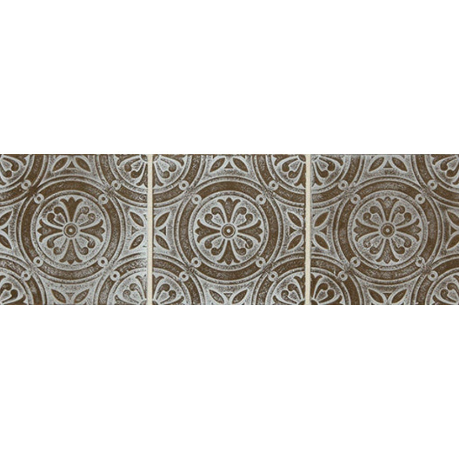 Daltile-Vintage-Metals-4-x-4-Satin-Metal-Rosette-Deco-Wall-Tile-Whitewash-Classic-Bronze