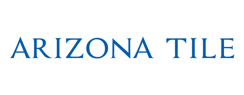 Arizona Tile Logo, Image is showing White background with blue font written "Arizona Tile"