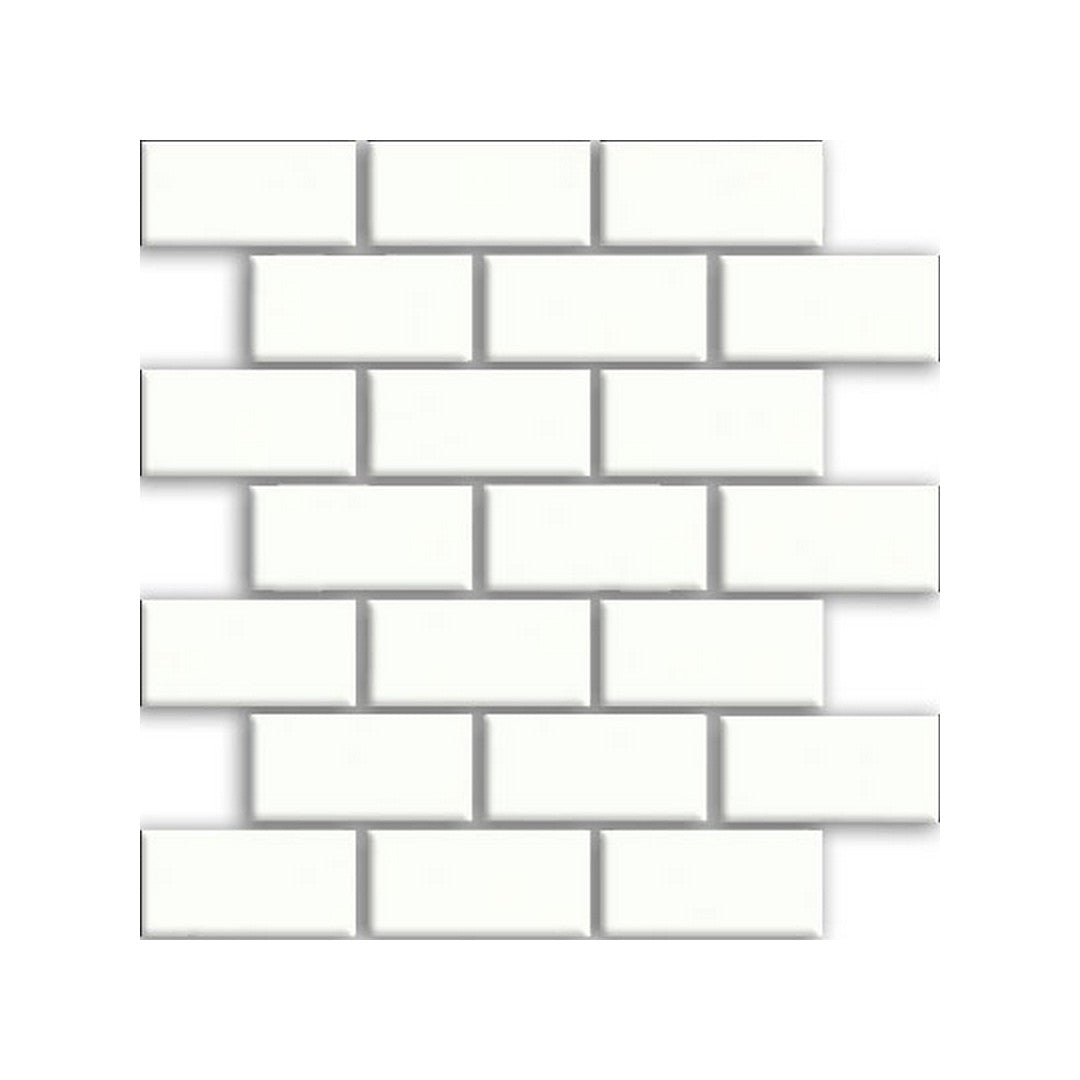 Daltile-Rittenhouse-Square-12-x-12-Glossy-Ceramic-2x4-Brick-Joint-Mosaic-White