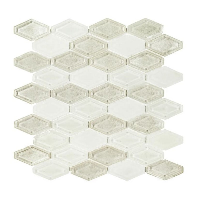 Jeffrey Court Suite 10.5" x 11.38" Multi & Specialty Elongated Hex Glass Mosaic