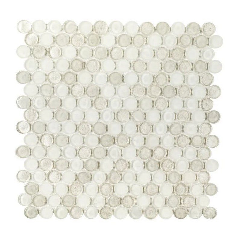 Jeffrey Court Suite 11.13" x 11.88" Multi & Specialty 0.75" Penny Round Glass Mosaic