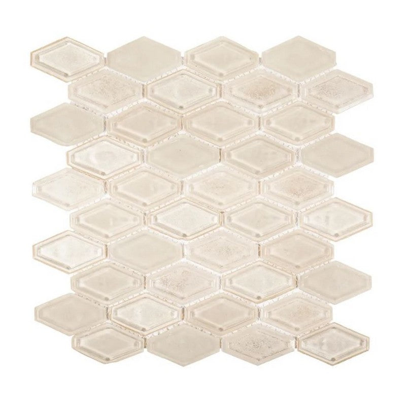 Jeffrey Court Suite 10.5" x 11.38" Multi & Specialty Elongated Hex Glass Mosaic