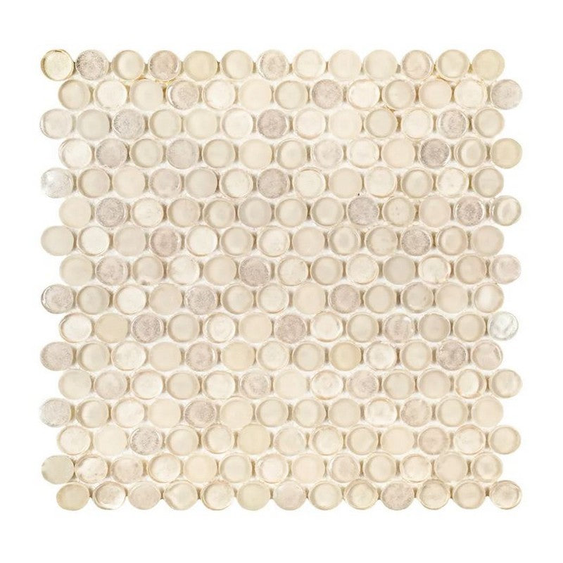 Jeffrey Court Suite 11.13" x 11.88" Multi & Specialty 0.75" Penny Round Glass Mosaic